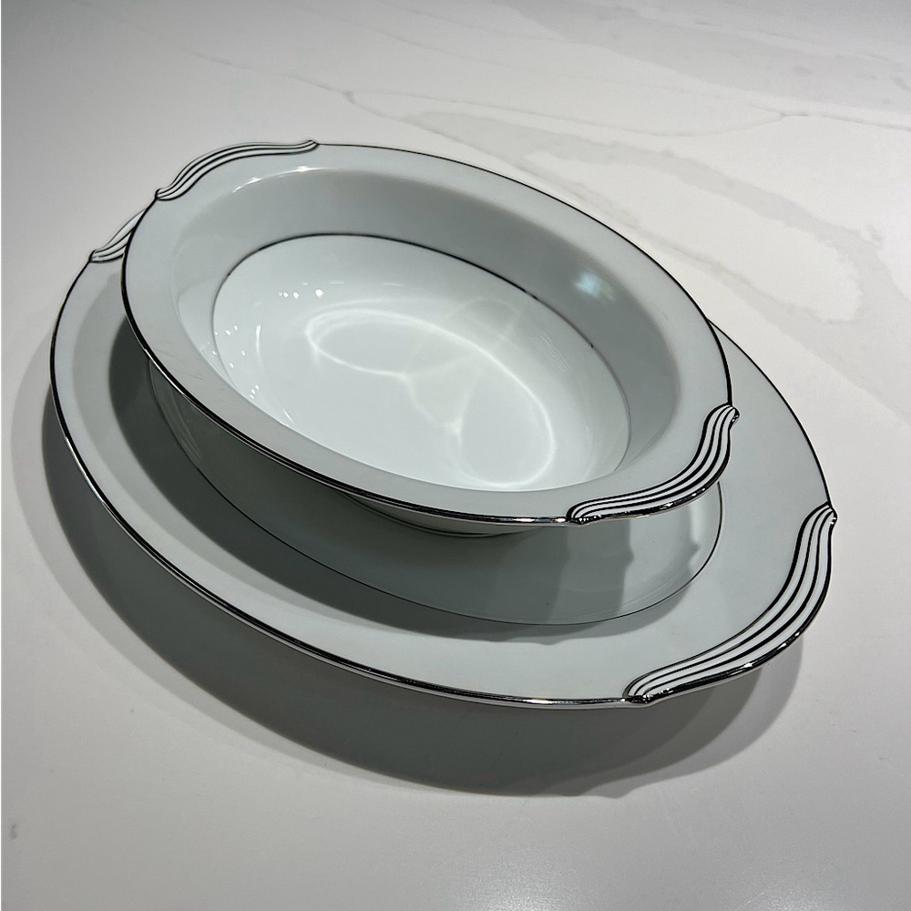 Noritake China, Grayburn Pattern, Vegetable Bowl & Serving Platter